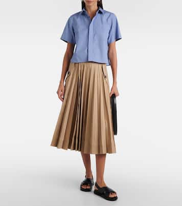 Striped cotton poplin shirt  | Sacai
