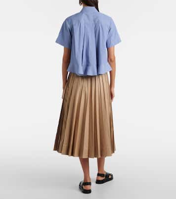 Striped cotton poplin shirt  | Sacai