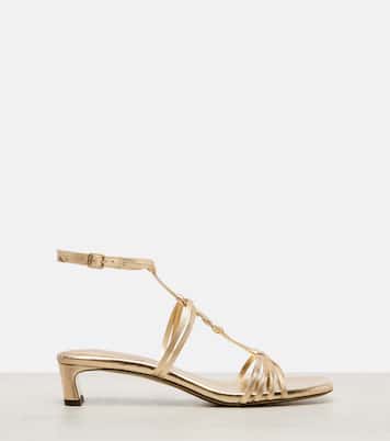 Frann 35金属感皮革凉鞋 | Jimmy Choo