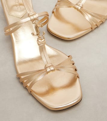 Frann 35金属感皮革凉鞋 | Jimmy Choo