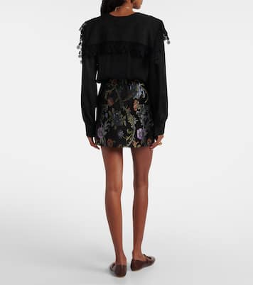 Minifalda de tiro alto bordada | Chloé
