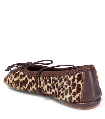Ballerines en cuir façon poulain à motif léopard | PèPè