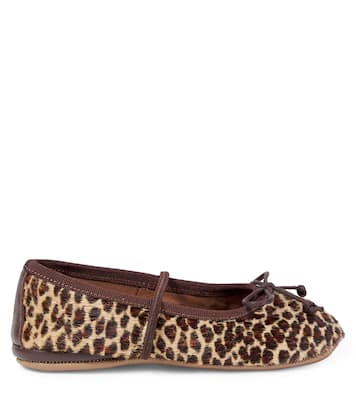 Ballerines en cuir façon poulain à motif léopard | PèPè