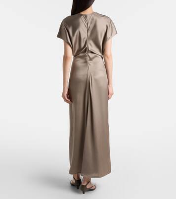 Draped satin maxi dress | Toteme