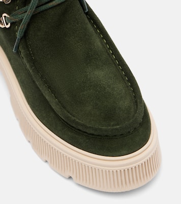 Turin shearling-trimmed suede lace-up boots | Bogner