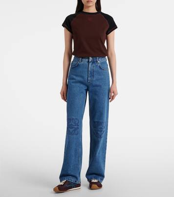 Anagram mid-rise wide-leg jeans | Loewe