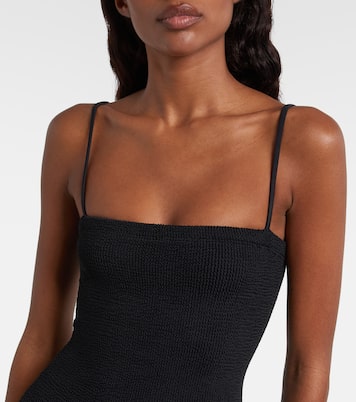 Hybrid plissé maxi dress | Hunza G