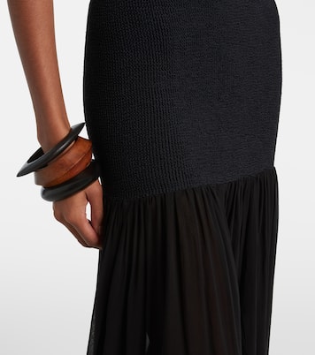 Hybrid plissé maxi dress | Hunza G