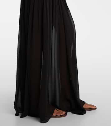Hybrid plissé maxi dress | Hunza G