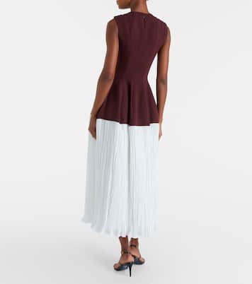 Raleigh crêpe and satin midi dress | Simkhai