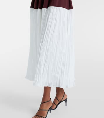 Raleigh crêpe and satin midi dress | Simkhai