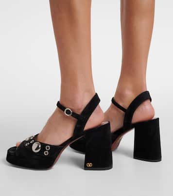 Embellished leather sandals | Valentino Garavani