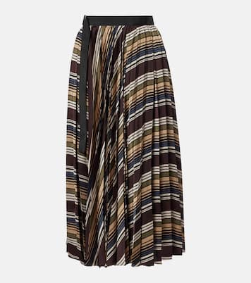 Striped midi skirt | Sacai