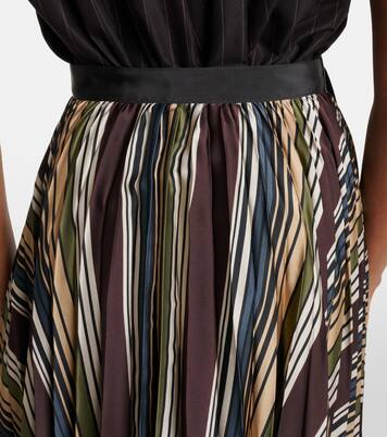 Striped midi skirt | Sacai