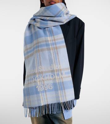 Logo checked wool scarf | Acne Studios