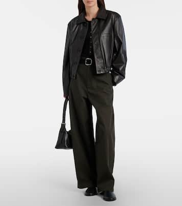 Belted leather shoulder bag | Lemaire