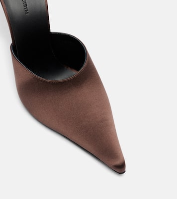 Floral-appliqué satin mules | Magda Butrym