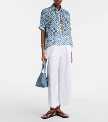 Weite Cropped-Hose Pece aus einem Baumwollgemisch | Max Mara