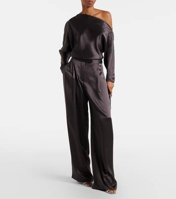 单肩真丝缎布上衣 | The Sei