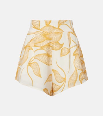 Shorts a gamba larga con stampa foliage | Adriana Degreas