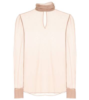 Valentino silk chiffon turtleneck top | Valentino