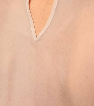 Valentino silk chiffon turtleneck top | Valentino