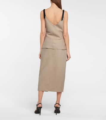 Zaria linen-blend camisole | Altuzarra