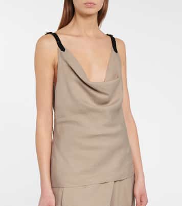 Zaria linen-blend camisole | Altuzarra