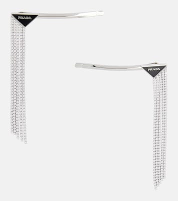 Set di 2 fermacapelli con cristalli | Prada