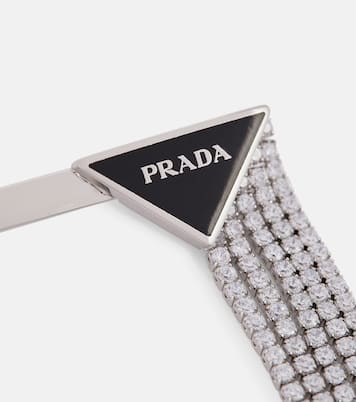 Set di 2 fermacapelli con cristalli | Prada
