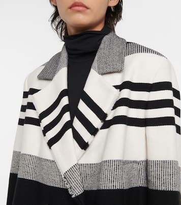 Striped Luxury cotton and wool jacket | Dorothee Schumacher