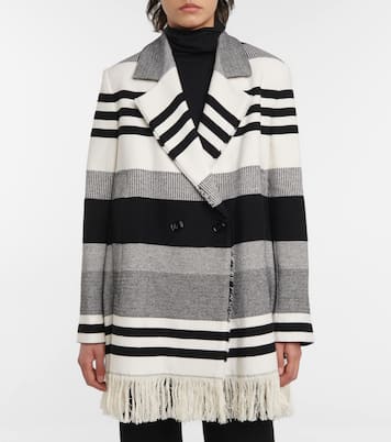 Striped Luxury cotton and wool jacket | Dorothee Schumacher