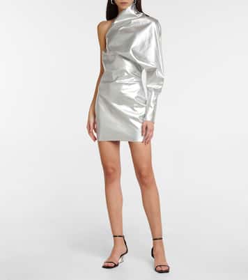Coated one-shoulder minidress | Rick Owens