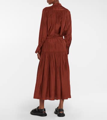 Falda midi Safina de seda plisada | Joseph