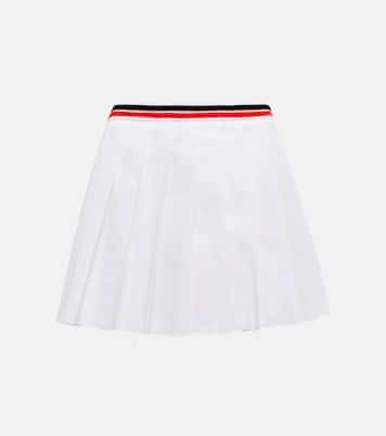 Mini-jupe plissée en coton mélangé | Miu Miu