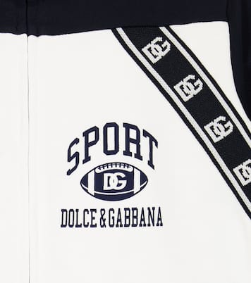 Logo zipped cotton track jacket | Dolce&Gabbana Kids