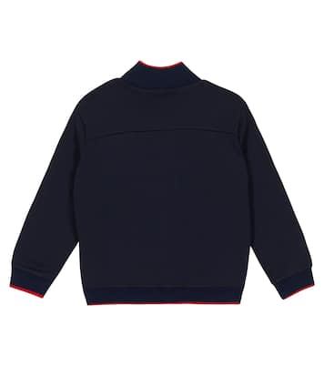 Logo zipped cotton track jacket | Dolce&Gabbana Kids