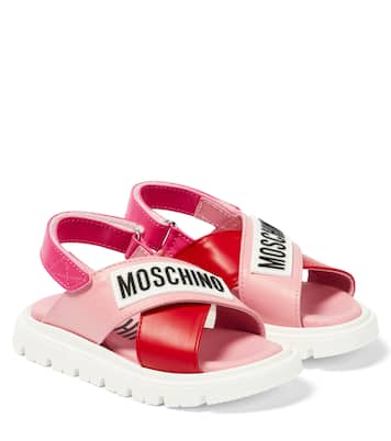 Sandali in pelle con logo | Moschino Kids