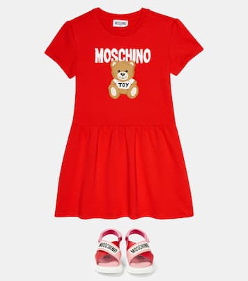 Sandali in pelle con logo | Moschino Kids
