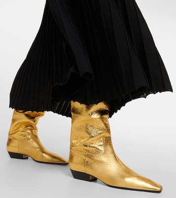 Botas altas Marfa de piel metalizada | Khaite