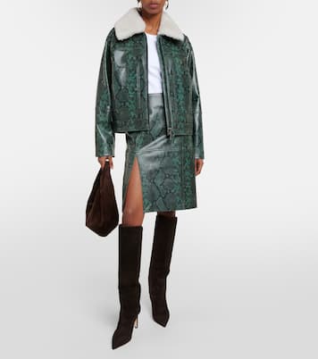 Jupe midi Urban Jungle en cuir | Dorothee Schumacher