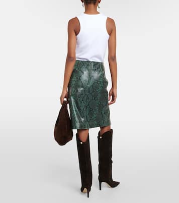 Jupe midi Urban Jungle en cuir | Dorothee Schumacher