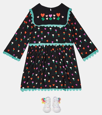 Abito con stampa e finiture smerlate | Stella McCartney Kids