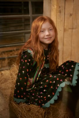Abito con stampa e finiture smerlate | Stella McCartney Kids