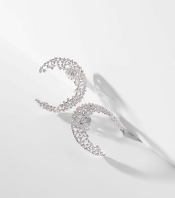 Orecchini Scatter Moon in oro bianco 18kt con diamanti | Ananya