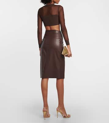 Mesh-paneled crop top | Norma Kamali