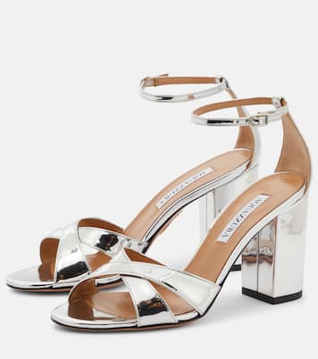 Sandali Divine 85 in pelle metallizzata | Aquazzura