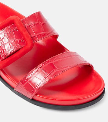 Mayfu croc-effect leather sandals | Manolo Blahnik