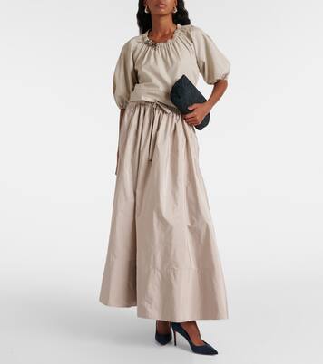 Pleated taffeta maxi skirt | 'S Max Mara