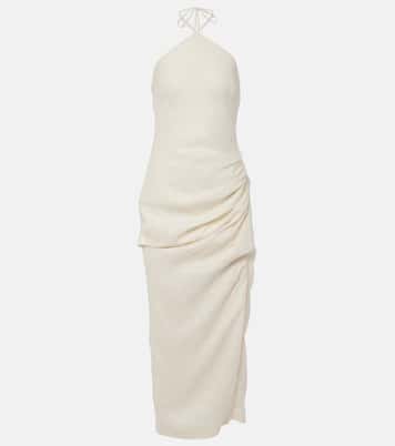 Hansel halterneck linen maxi dress | Simkhai